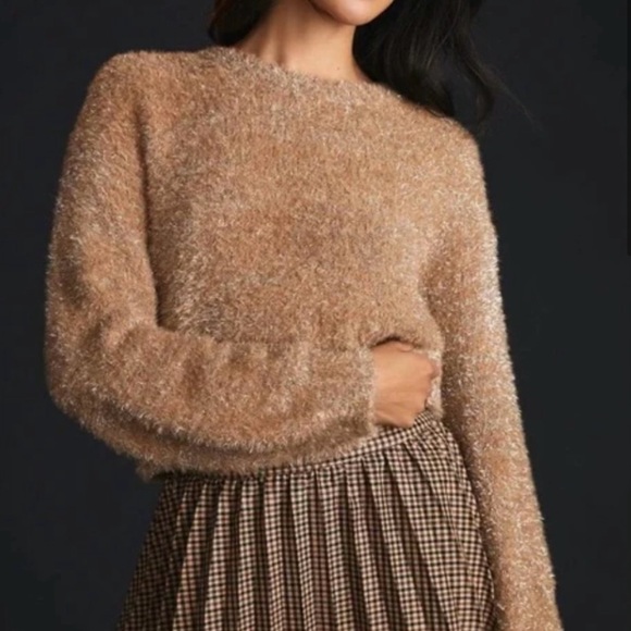 Maeve Sweaters - Anthropologie Maeve Tinsel Eyelash Sweater